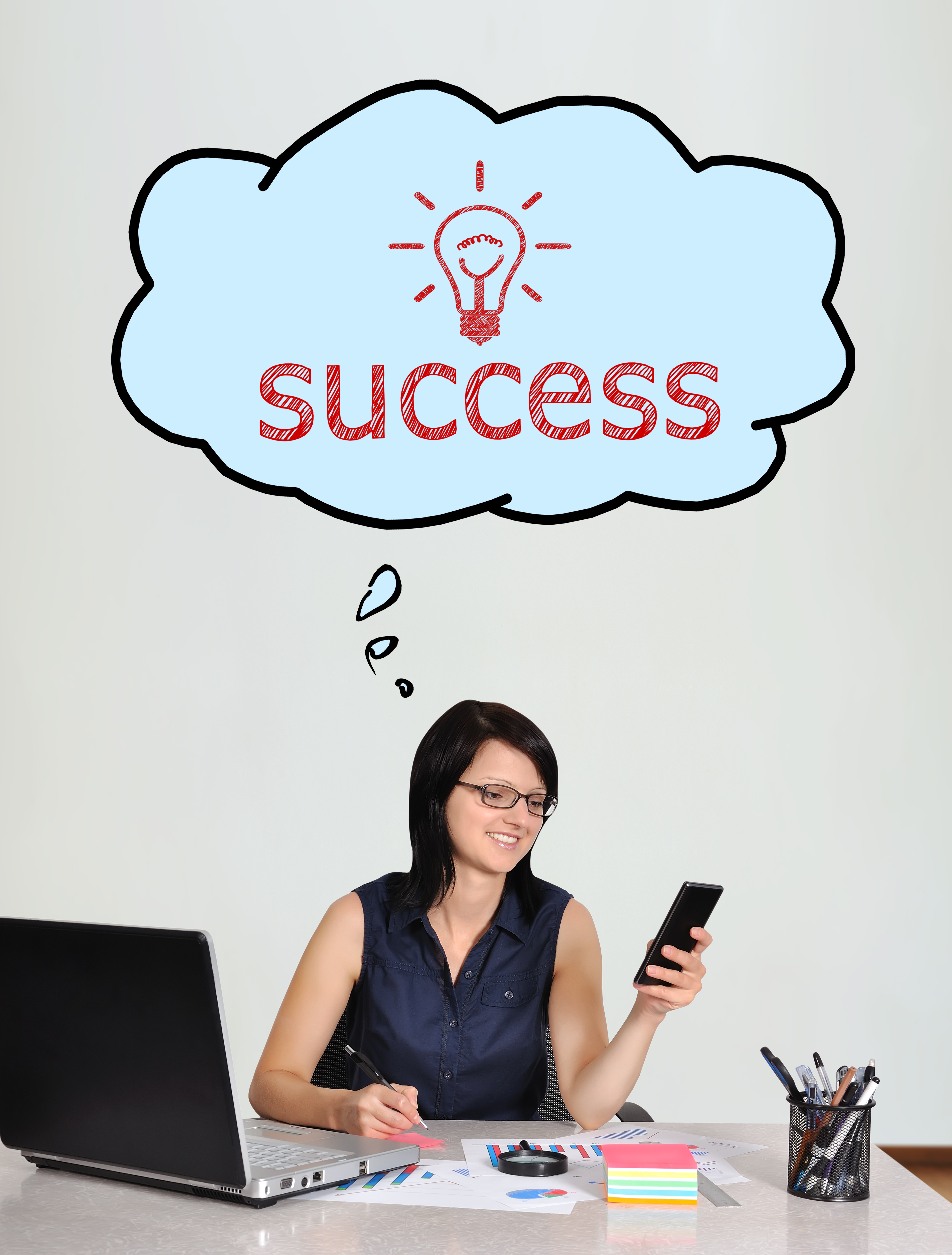 Very happy young woman, close up, smiling brightly with laptop screen reflection on her face, Digi Carotene Academy success story